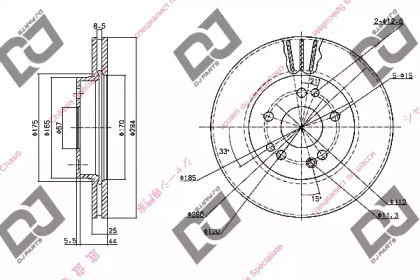 Тормозной диск DJ PARTS BD1119